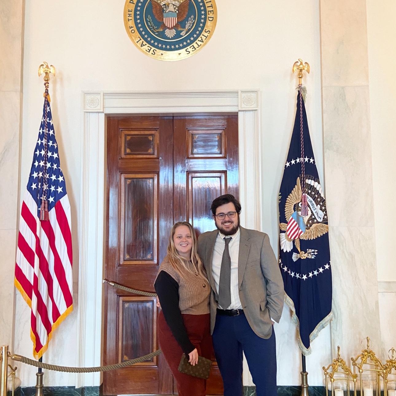 Alison and Gerard at the White House