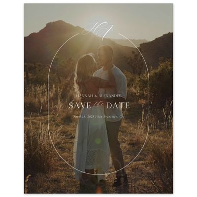 White Modern Wedding Digital Save the Date - Brixen Photo