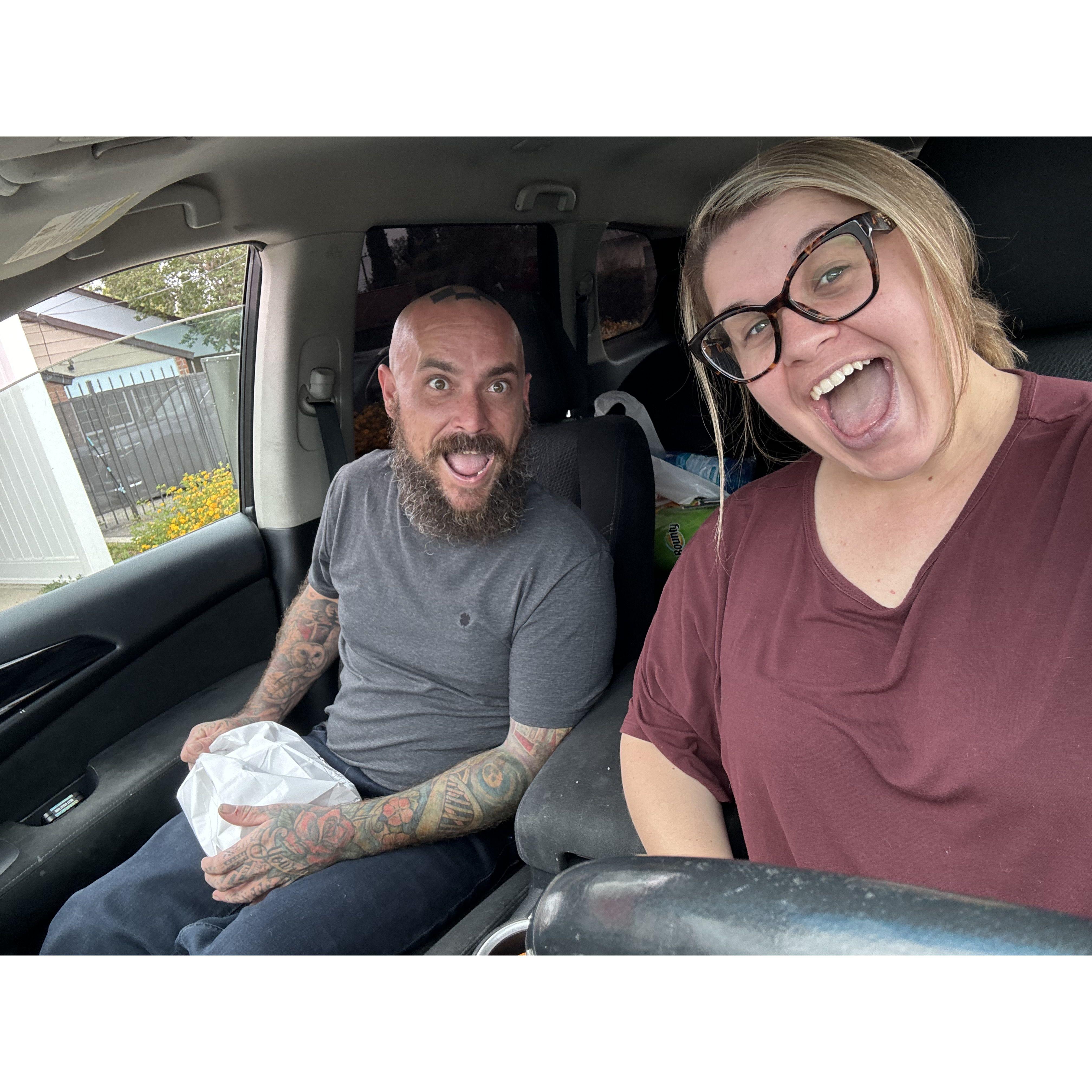 When you are from Florida and need In N Out as soon as you land into Cali! Mat finally having his In N Out.