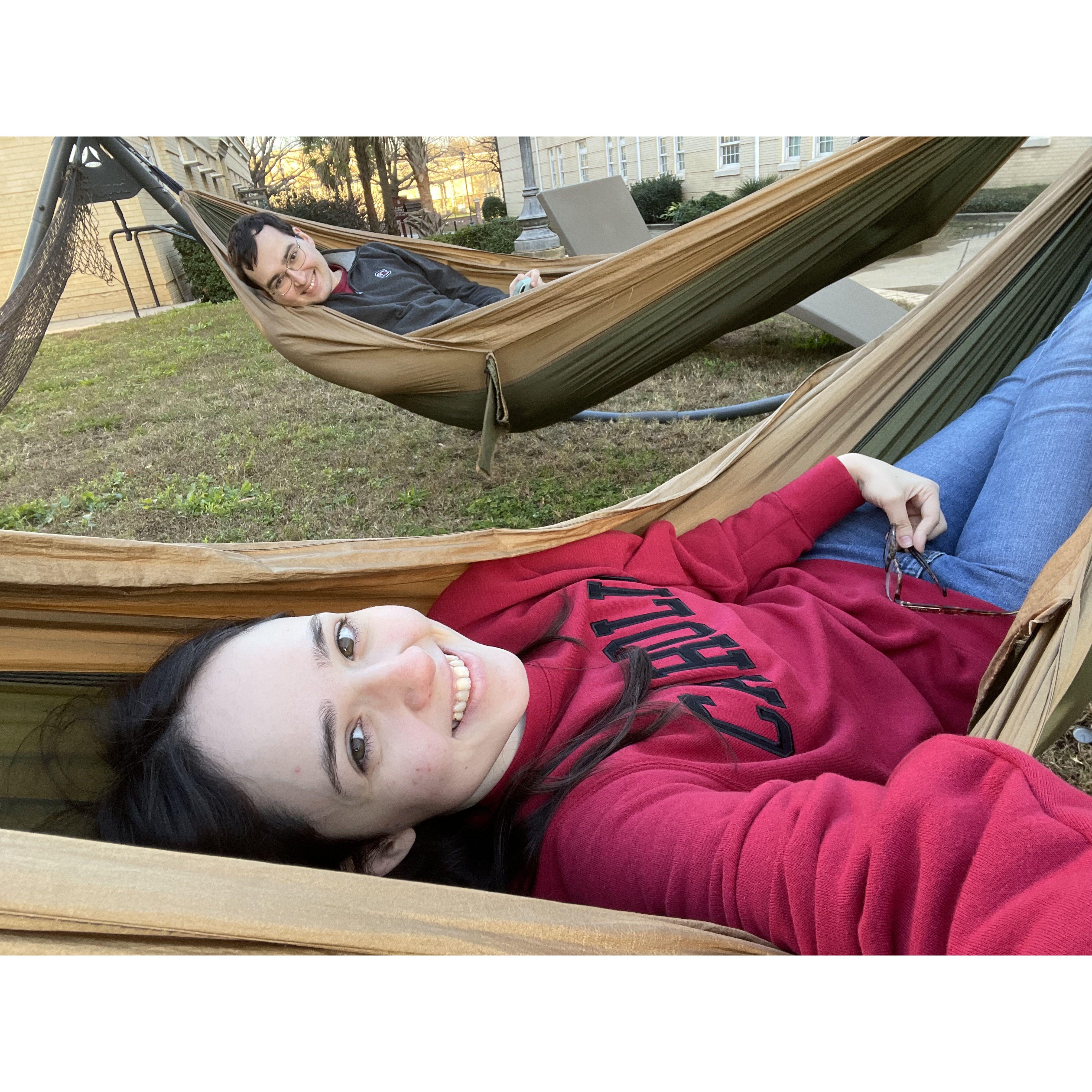 Hanging around the University of South Carolina, Ben's alma mater!
