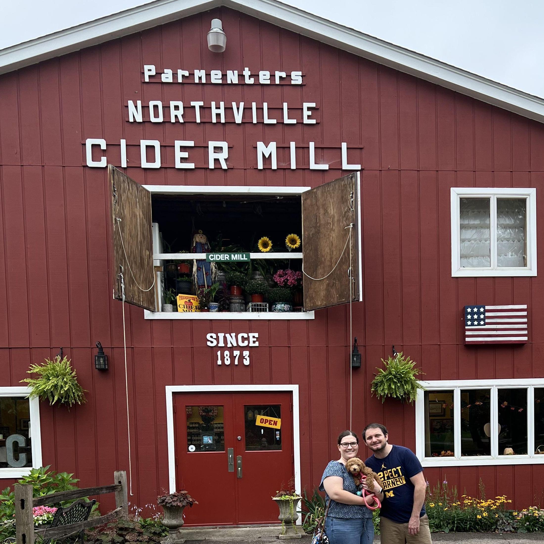 Penny's first visit to Parmenter's Cider Mill in Northville, Michigan September 2023