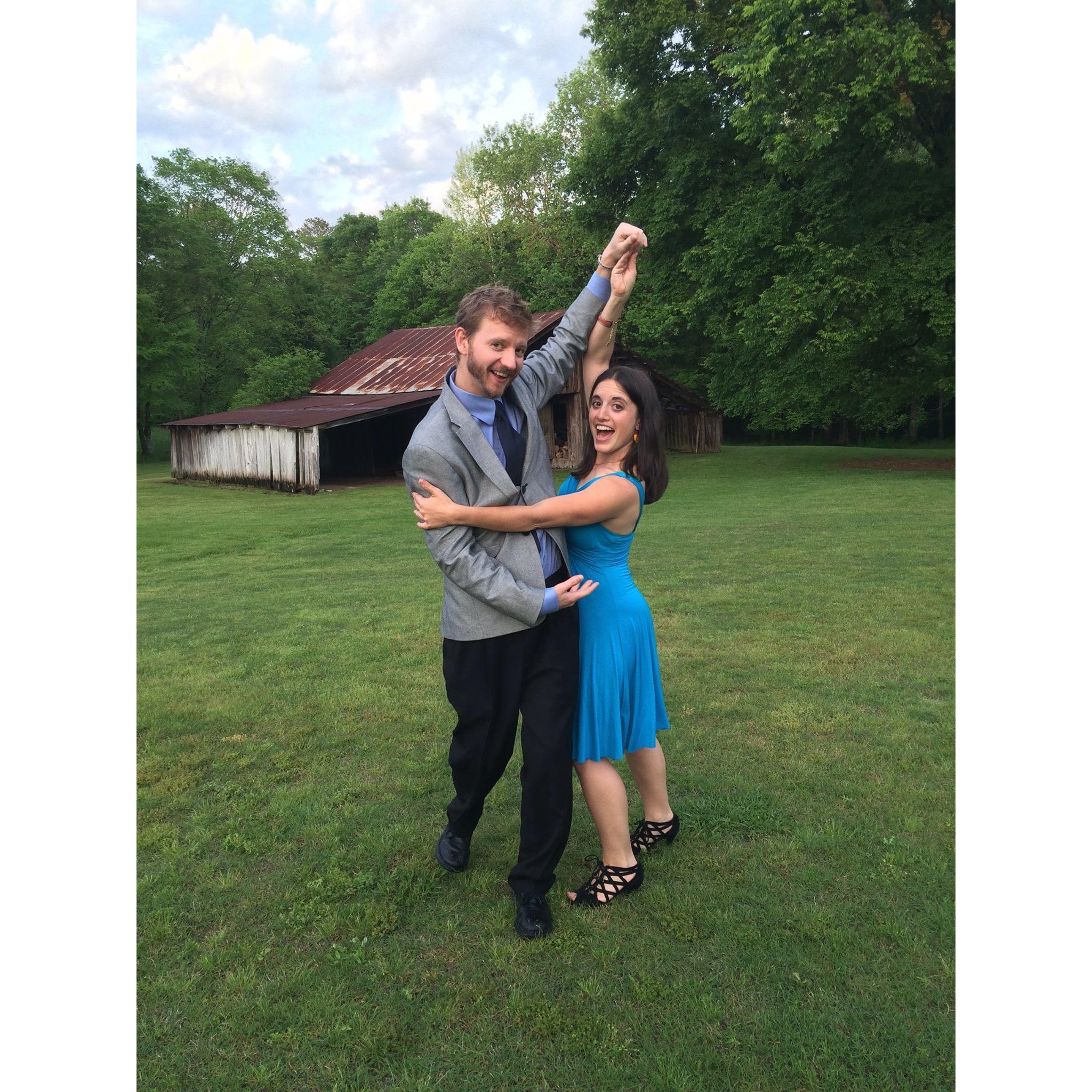 Looking dapper AF. Our first event as a couple.