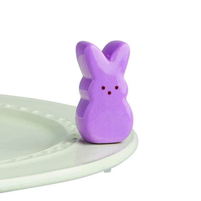 Nora Fleming Hand-Painted Mini: Purple Peeps (Bunny) A263