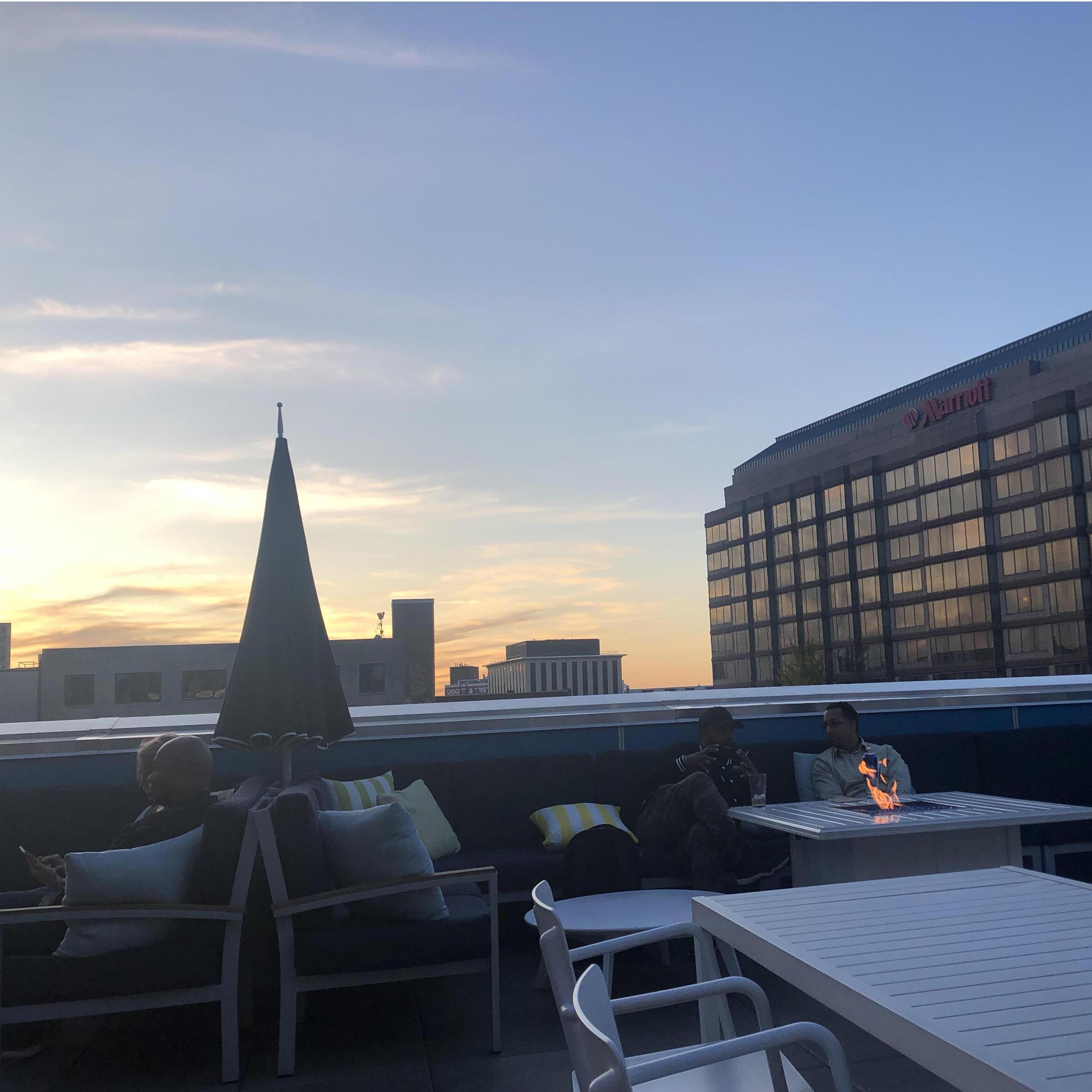 We've been testing the hotels - this is the view from the pool deck of the Unscripted.