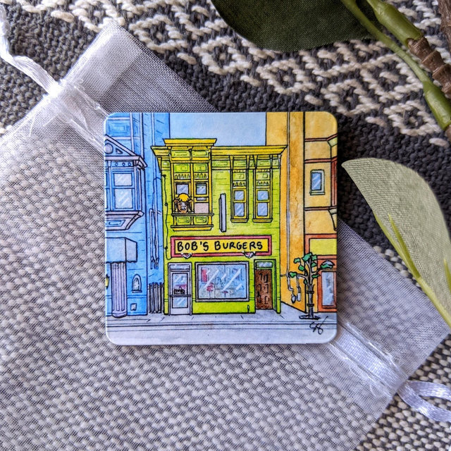 Magnet - Bob's Burgers Fan Art - Art Print of Hand Painted Watercolor Artwork - Home Decor - Fridge Decoration - Moolissa - Belcher Family