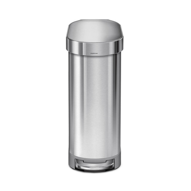 simplehuman 45-Liter Slim Step Trash Can with Liner Rim