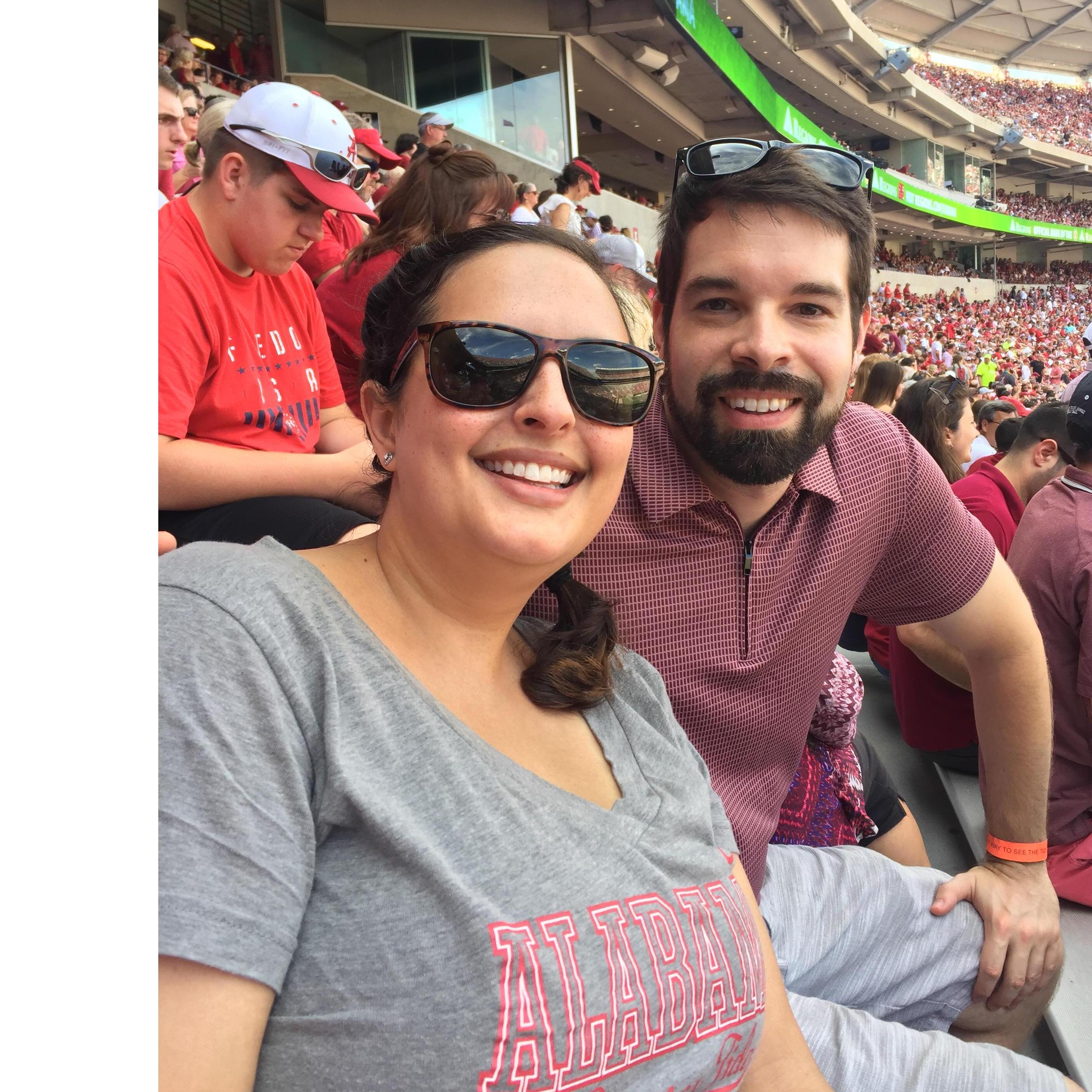 Brett’s first game cheering for Alabama in Bryant Denny Stadium...he didn’t know what he was getting himself into 😉