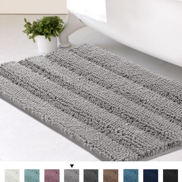 Dove Bath Rug Super Soft Microfiber Non Slip Mat Anti-Slip Bath Mats Plush Chenille Yarn Shaggy Mat Living Room Bedroom Mat Floor Water Absorbent Shaggy Shower Rugs for Bathroom, 20 x 32 Inch