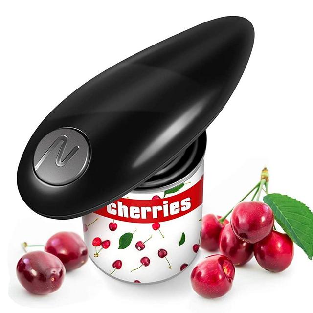 Electric Can Opener One Touch Switch Smooth Edge Automatic Electric Can Opener, Food-Safe and Battery Operated Handheld Can Opener, Kitchen Gifts for Arthritis and Seniors