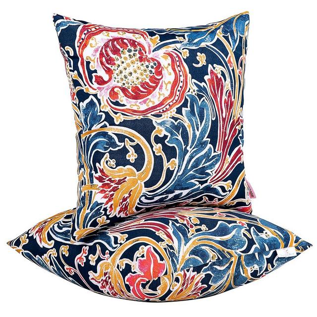 JMGBird Outdoor Throw Pillows Waterproof Set of 2 Patio Pillows 18×18 Inch Decorative Pillows for Bed, Couch, Sofa and Patio Furniture