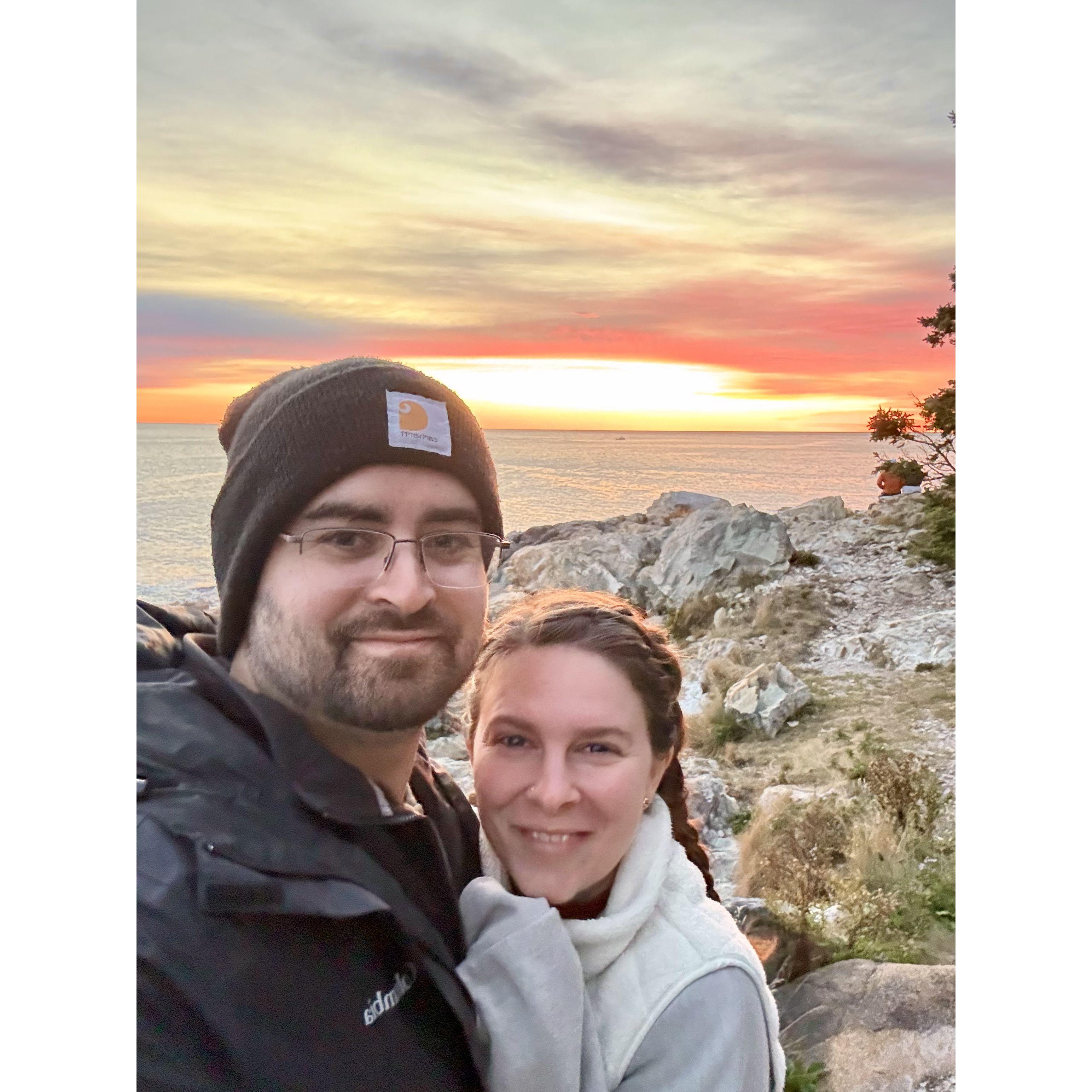 Marie and Austin right before Austin proposed