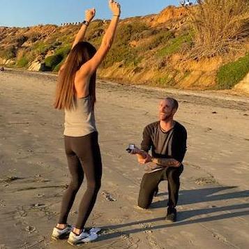 THE PROPOSAL! Carlsbad, CA. Dec., 2020. Morgann asked Kaila to marry him while walking on the beach in Carlsbad, California. Also there was Kaila's grandma, Angel, her dad, Don, and her aunt, Cindy.