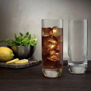 Set of 8, Nude Glass Big Top Highball Glasses