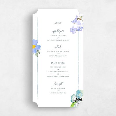 Blue Ticket Wedding Menu - Castellina