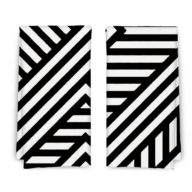 Black and White Kitchen Towels Set of 2, Black and White Decorative Hand Towels for Bathroom Kitchen, Black and White Bathroom Decor, Black and White Kitchen Decor, Black and White Decor, 16x24 In