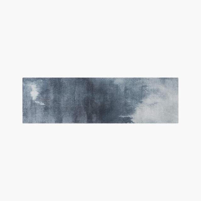 Wash Blue Watercolor Runner 2.5'x8'