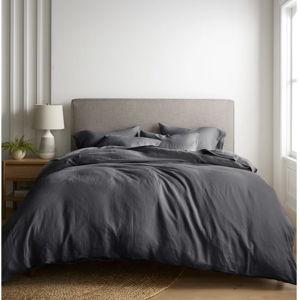 Linen King Duvet Cover Set with Shams | Quince in Charcoal