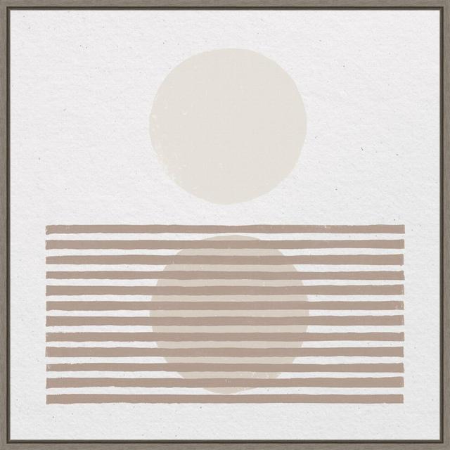 22" x 22" Reflection I Neutral by Moira Hershey Framed Canvas Wall Art Gray Wash - Amanti Art