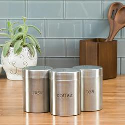 保存容器・ケース   Canisters 3 set Basic Essentials, 3-Piece Canister Set | Zola