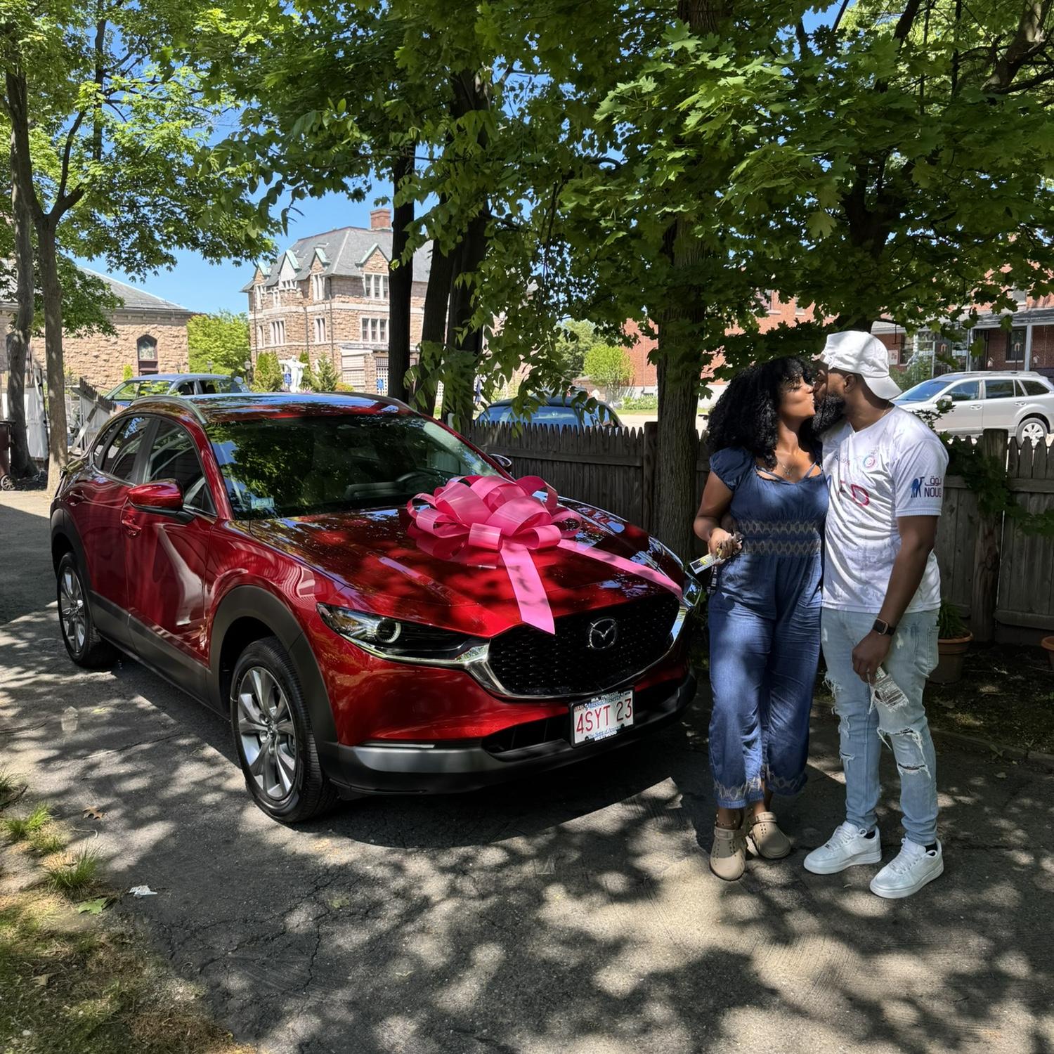 He brought me a brand new car!