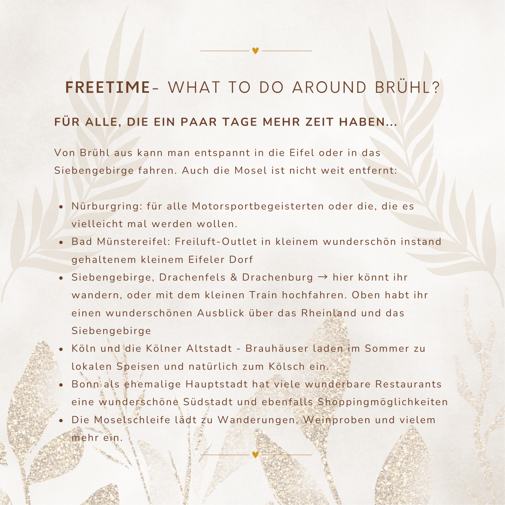 Freizeit - Umgebung von Brühl