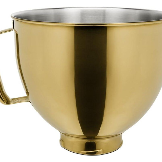 KitchenAid 5 Quart Stand Mixer Stainless Steel Bowl- Radiant Gold