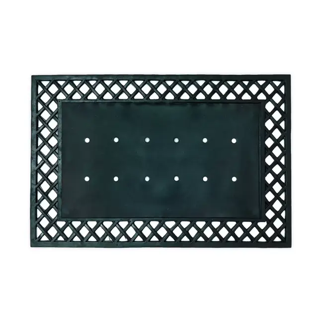 Simply Essential™ 24" x 36" Lattice Rubber Door Mat Base in Black