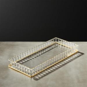 Ribbed Glass Tank Tray