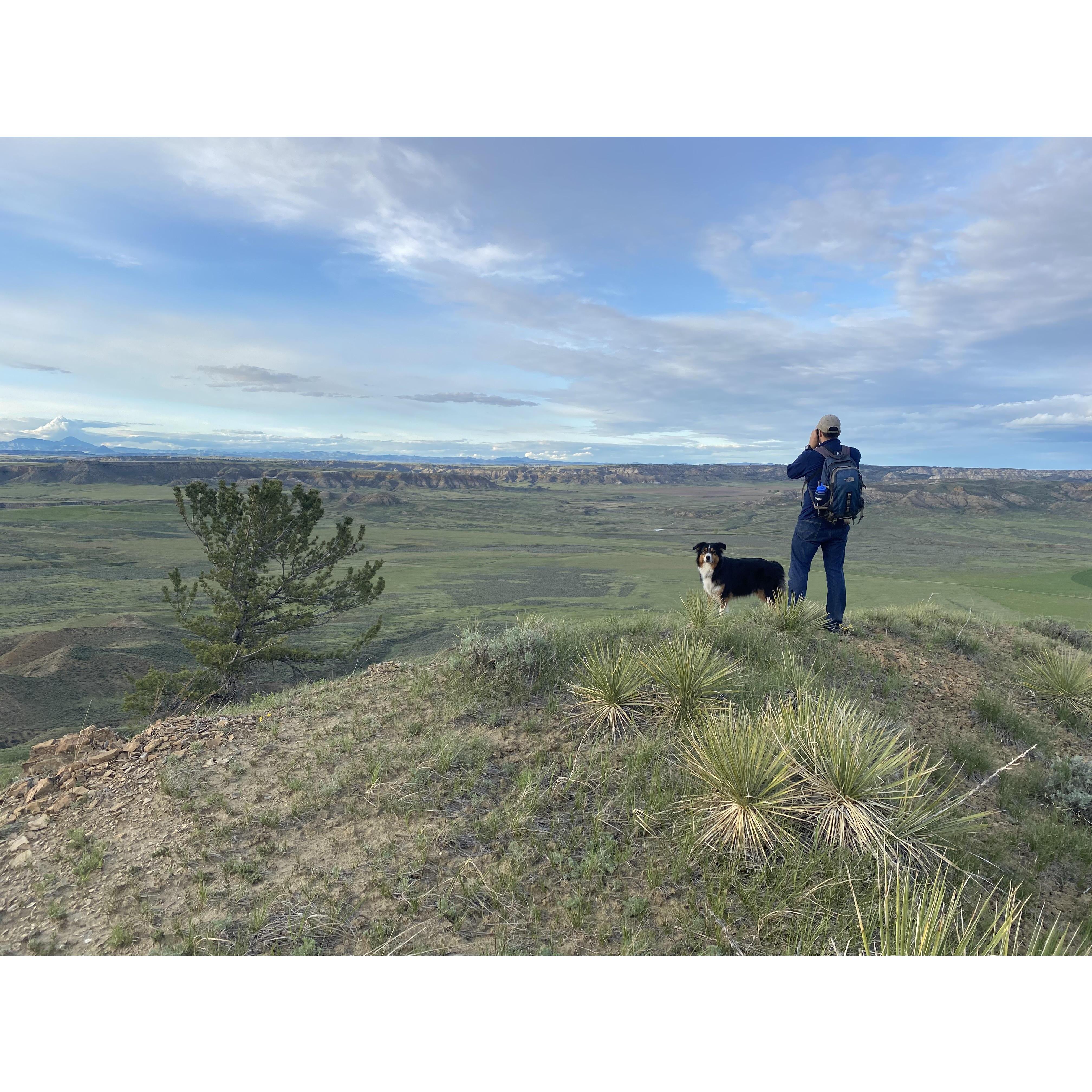 Kip and Patrick taking in the view at the American Prairie Reserve