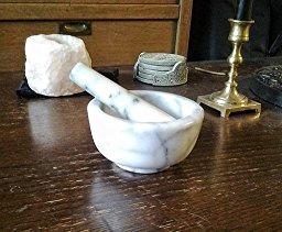 RSVP White Marble Mortar and Pestle