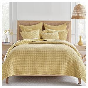 Full/Queen Quilt Set - Ochre Cotton Waffle