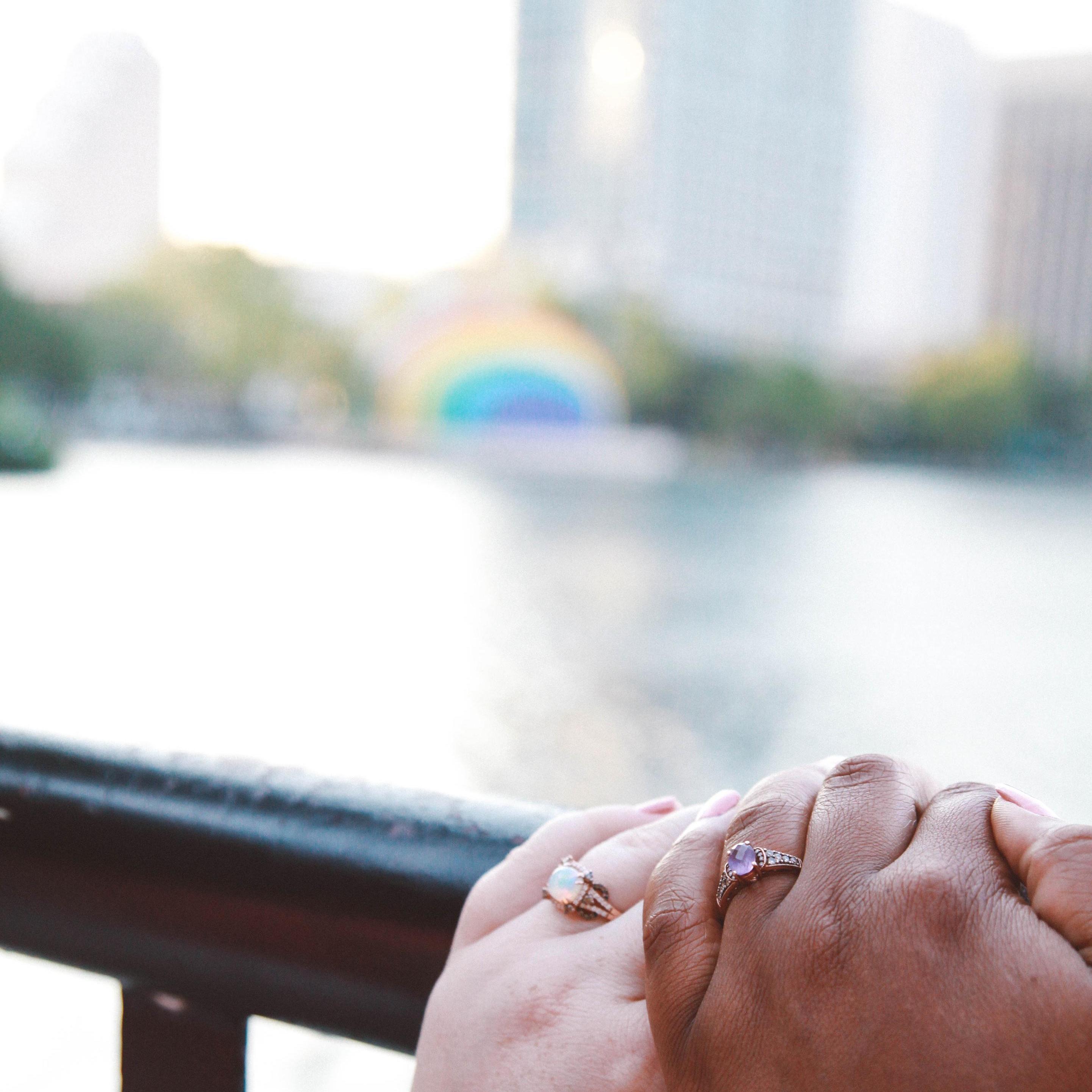 Engagement pictures at Lake Eola!