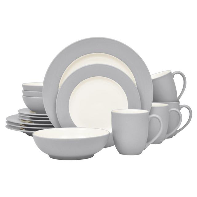 Noritake® Colorwave Rim 16-Piece Dinnerware Set in Slate
