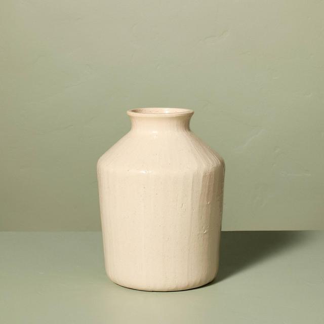 9" Textured Ceramic Decorative Vase - Hearth & Hand™ with Magnolia