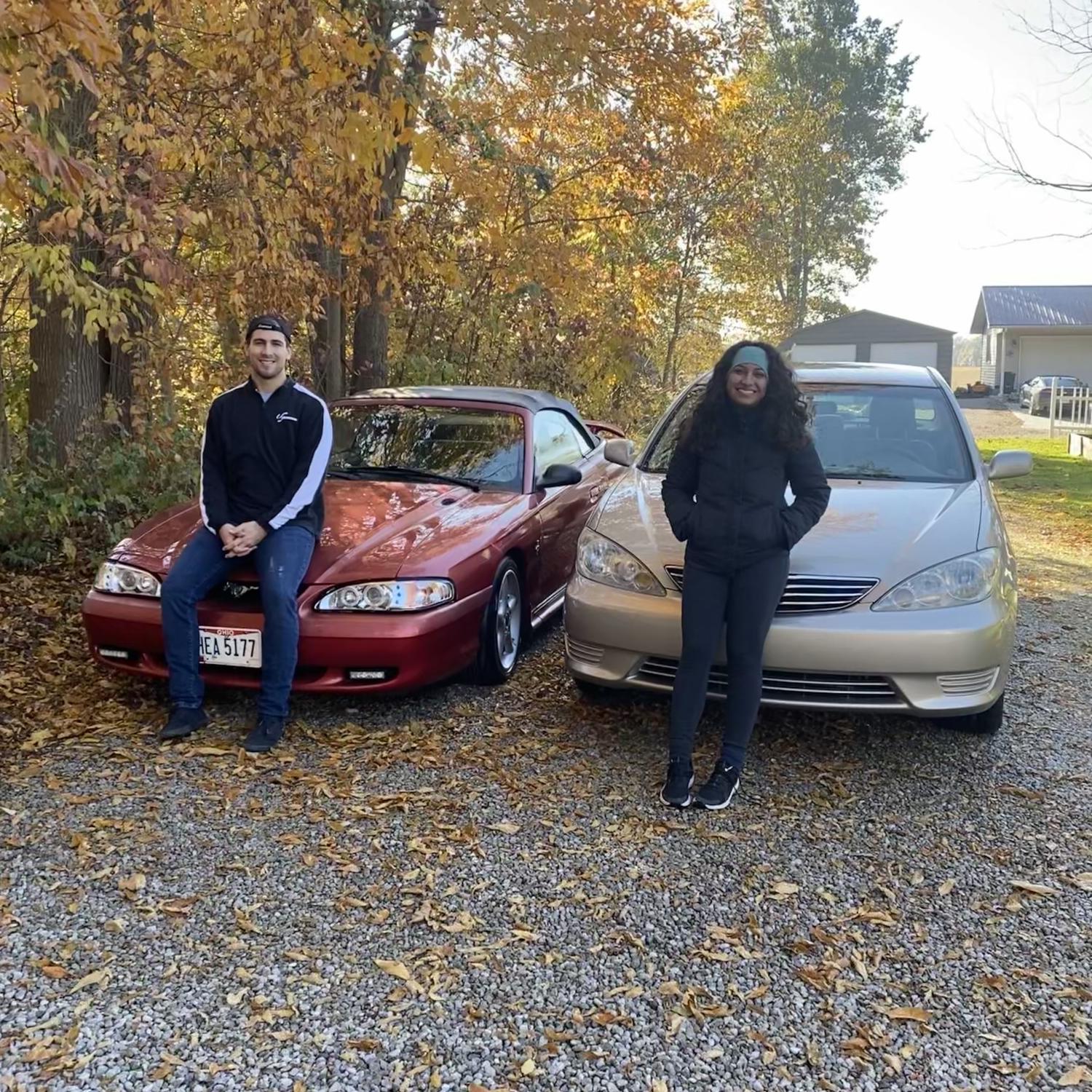 Showing off our first cars!