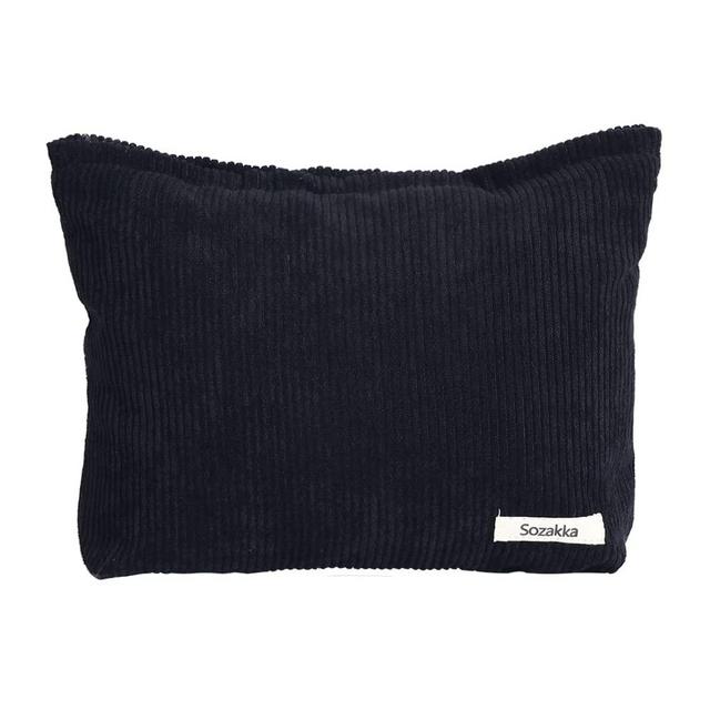 LYDZTION Velvet Makeup Bag Cosmetic Bag for Women,Large Capacity Canvas Makeup Bags Travel Toiletry Bag Accessories Organizer,Black