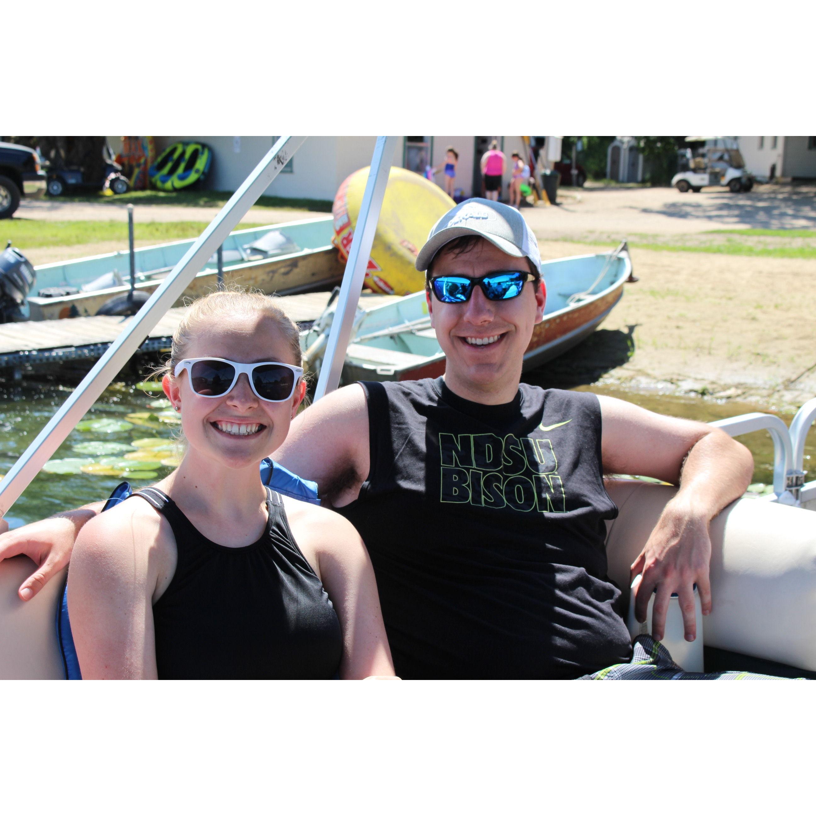 While at the cabin, we had a pontoon day.