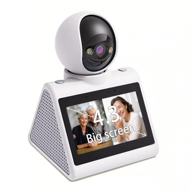 KEENLUK Home Security Camera with 4.3" Screen, Two Way Video Call Function for Elderly, Baby and Pets, 1080P HD with Motion Detection