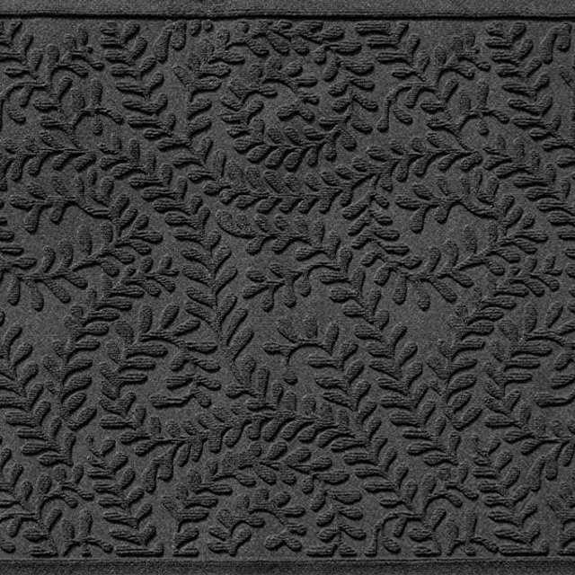 Bungalow Flooring Waterhog Door Mat, 3' x 5' Made in USA, Durable and Decorative Floor Covering, Skid Resistant, Indoor/Outdoor, Water-Trapping, Boxwood Collection, Charcoal