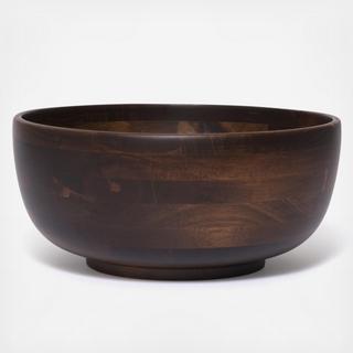 Walnut Finish Large Salad Bowl