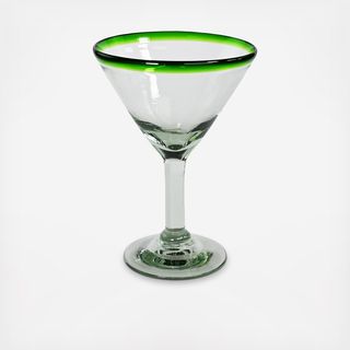 Recycled Artisan Martini Glass, Set of 4