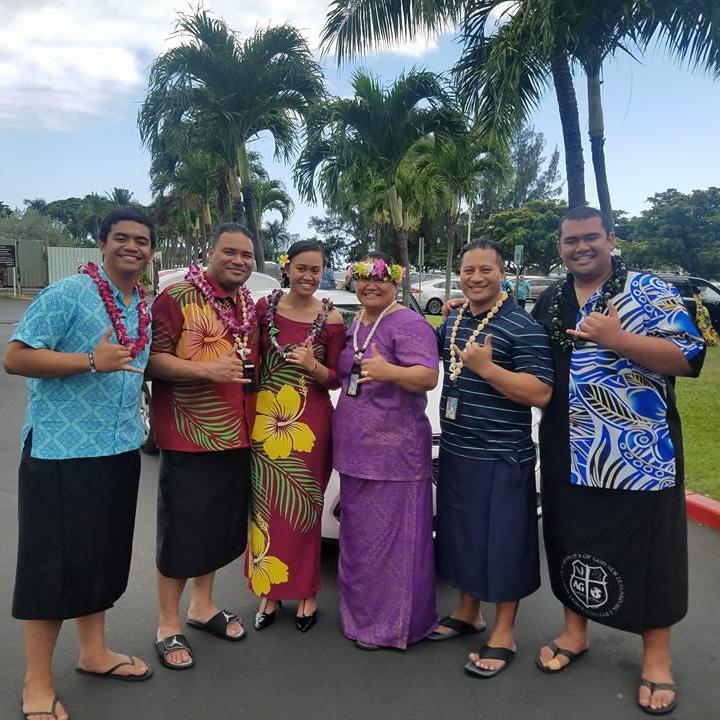 With family and friends