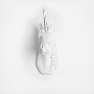 Resin Faux Taxidermy Unicorn Head