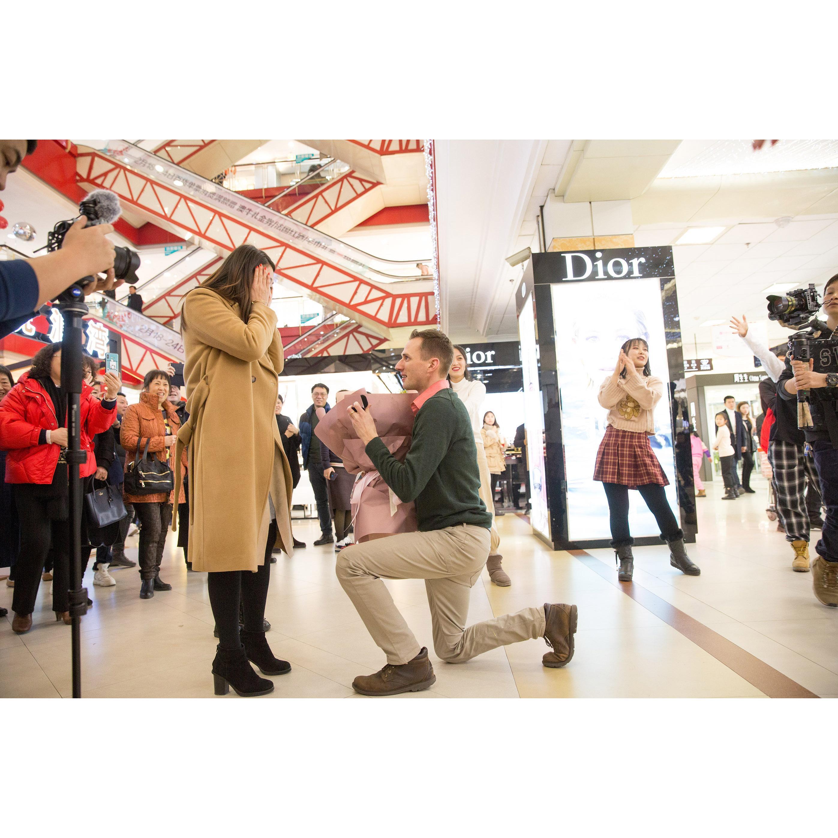 02/19/2019 Mitch's proposal to Zoie in her hometown of Daqing, China