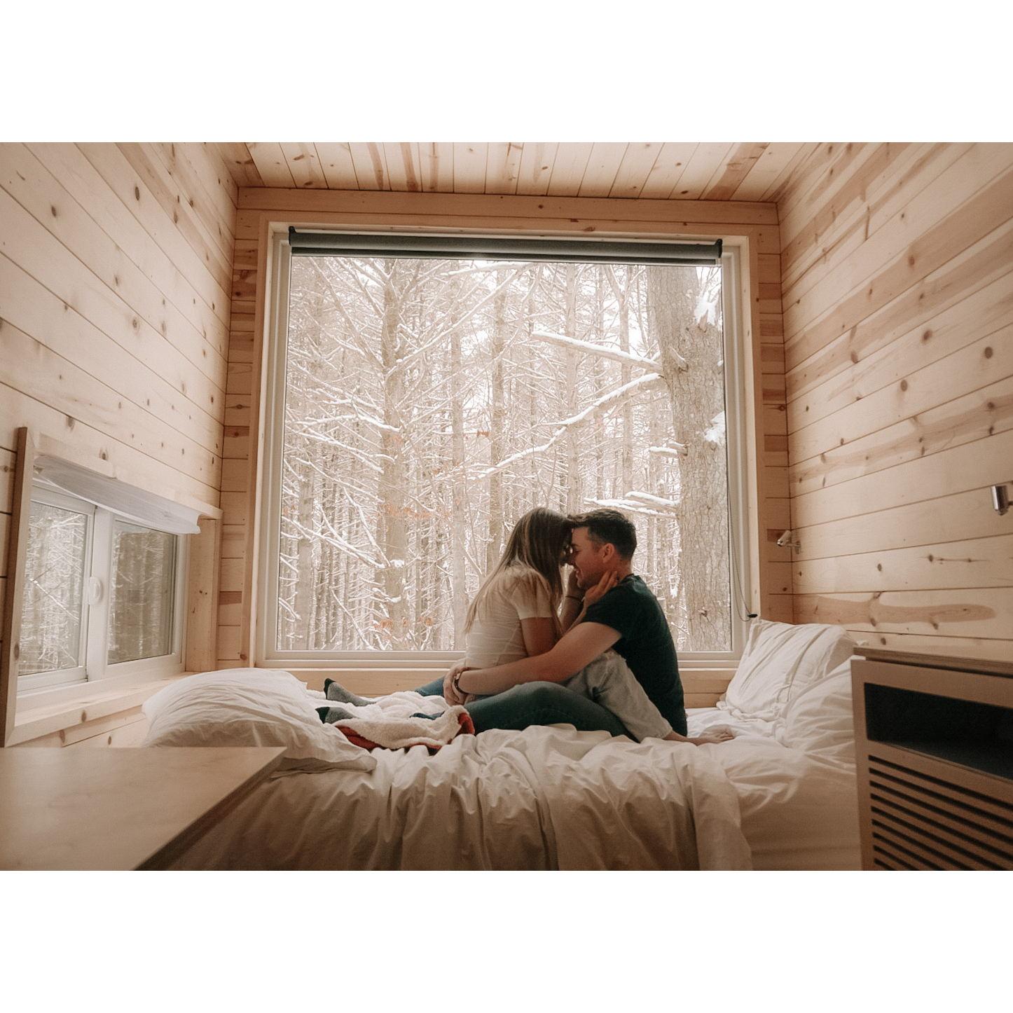 We stayed in a tiny home for a night in the Catskills! 