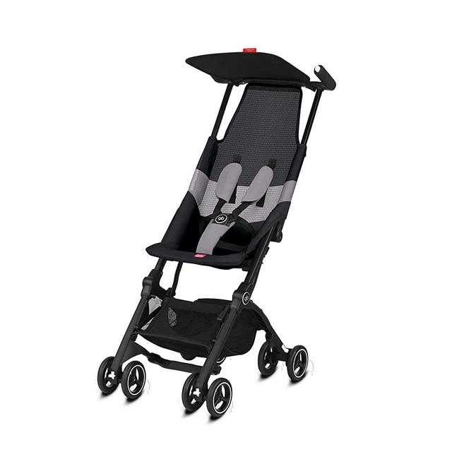 gb Pockit Air All Terrain Ultra Compact Lightweight Travel Stroller with Breathable Fabric in Velvet Black