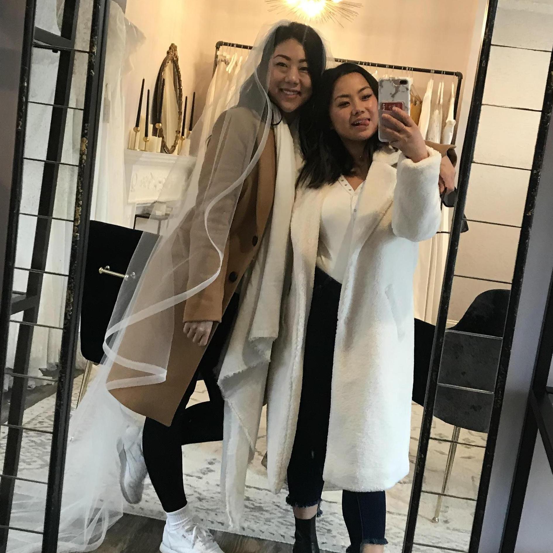 Wedding dress shopping with my Yoonha <3