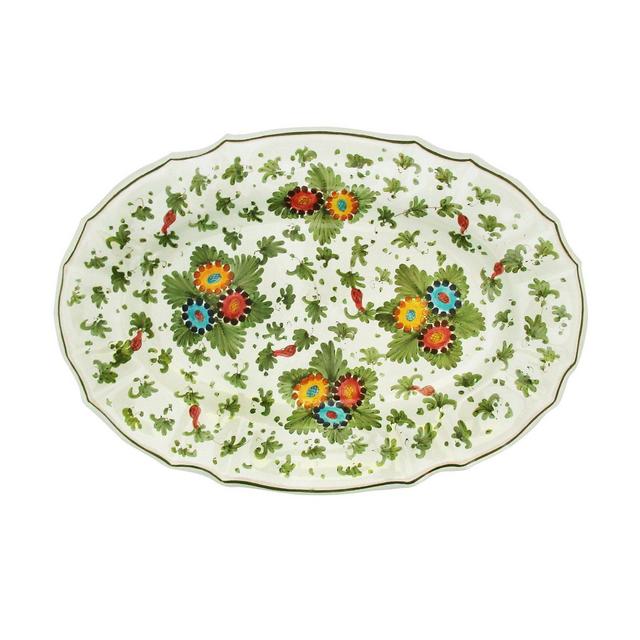 Moda Domus | Hand-painted Ceramic Oval Tray