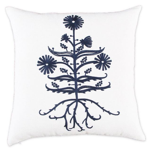 Bee & Willow™ Home with Lauren Liess Chicory Embroidered Square Throw Pillow in Indigo