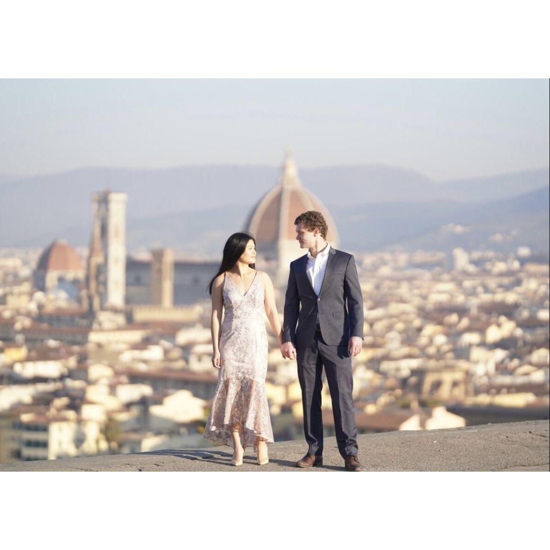 A picture from our engagement photo shoot in Florence, Italy.